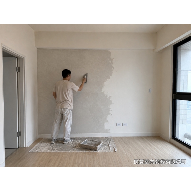 藝術牆畫-以鐺刀手工堆疊藝術塗料，營造自然雲霧肌理，每一道手路都讓牆面層次更豐富